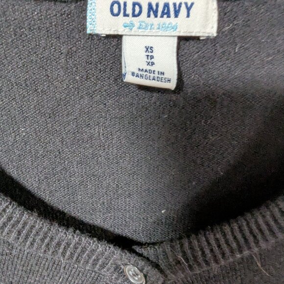 Old Navy Black Button Up Long Sleeve Cardigan Sz XS - Picture 5 of 6